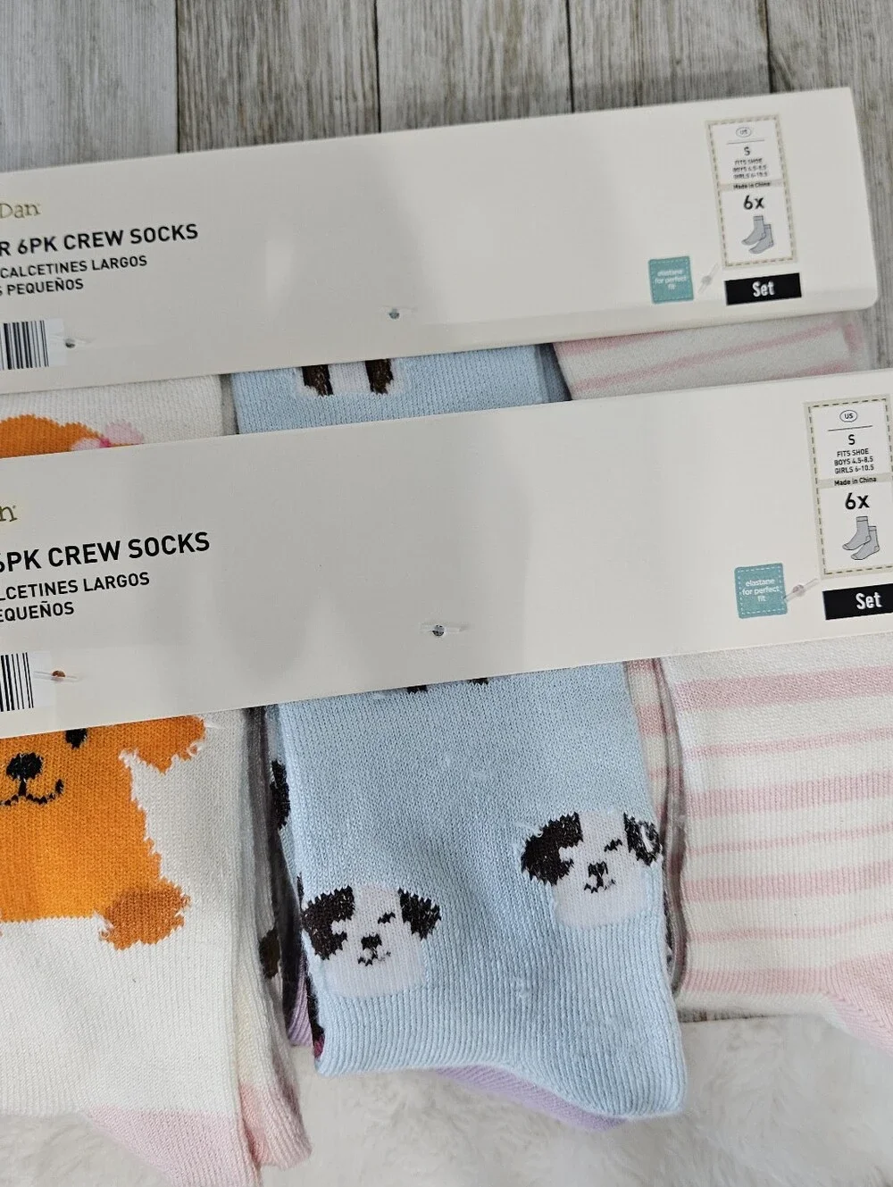 2 - 6 Packs Toddler Crew Socks Size S 6X Boys  4.5-8.5 Girls 6-10.5 Crew Socks b